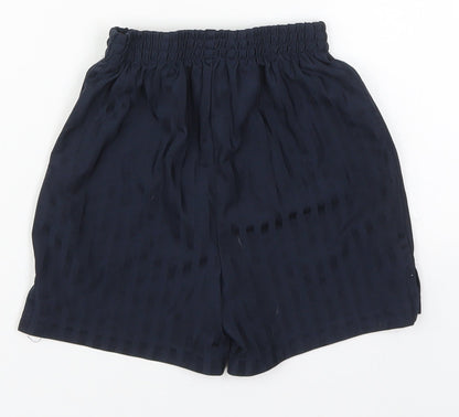 Tu Boys Blue Striped Polyester Sweat Shorts Size 7 Years  Regular