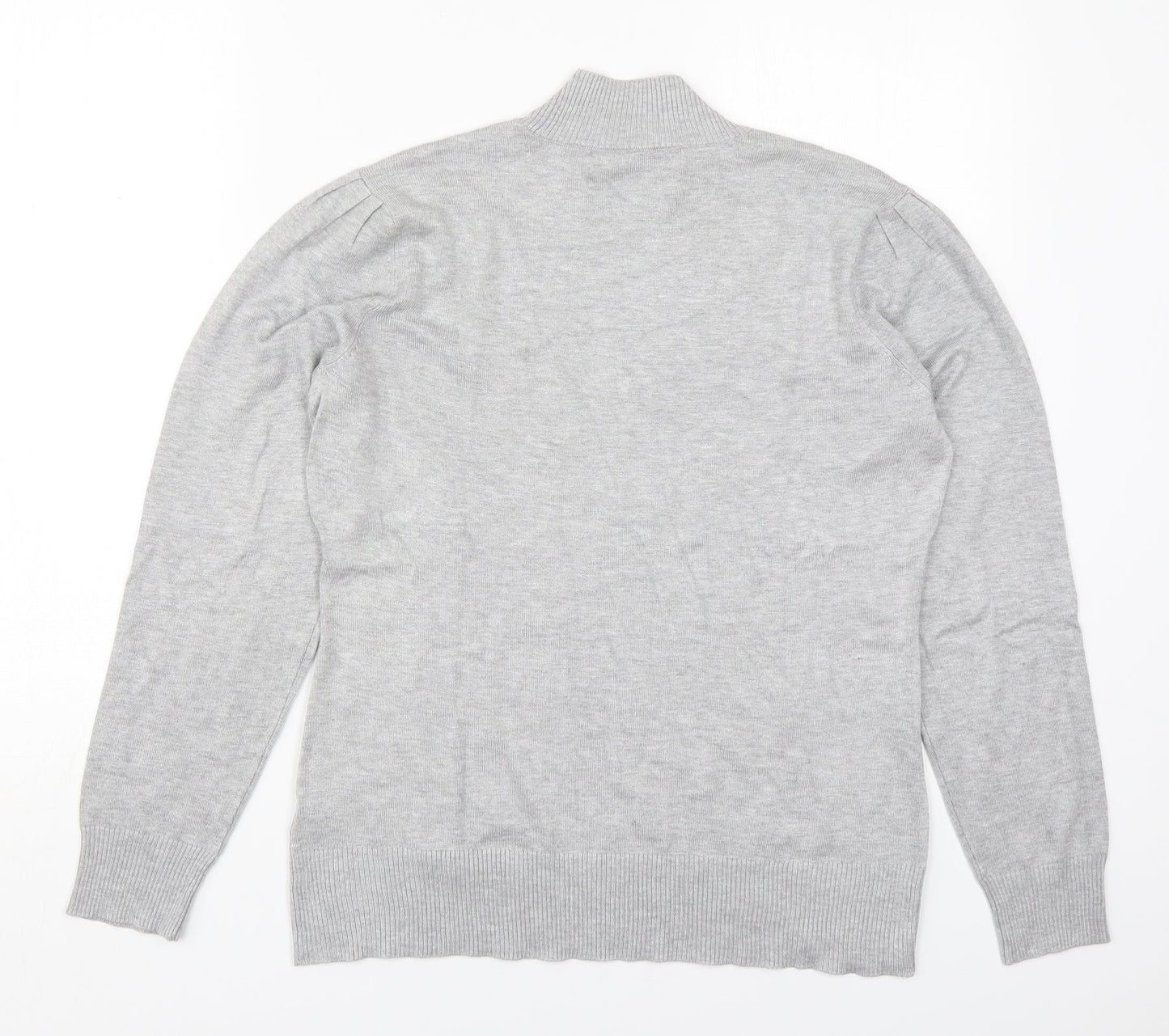 Love Scarlett Womens Grey High Neck  Polyester Pullover Jumper Size M