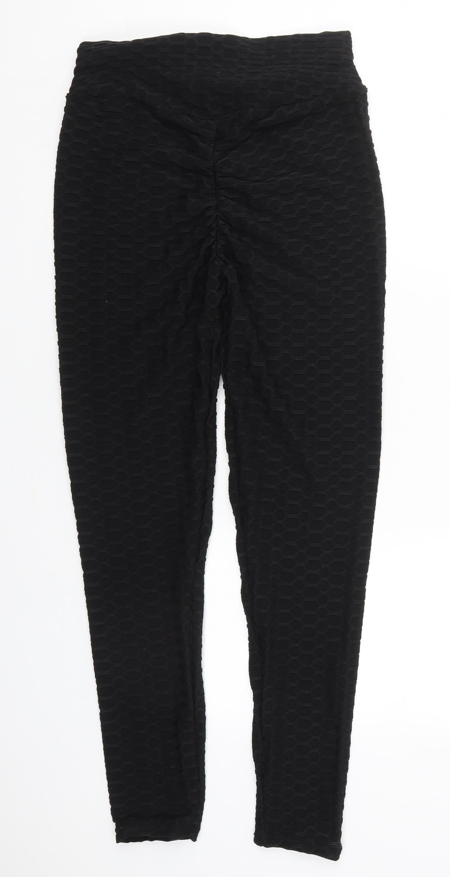 Preworn Womens Black  Nylon Carrot Leggings Size L L29 in