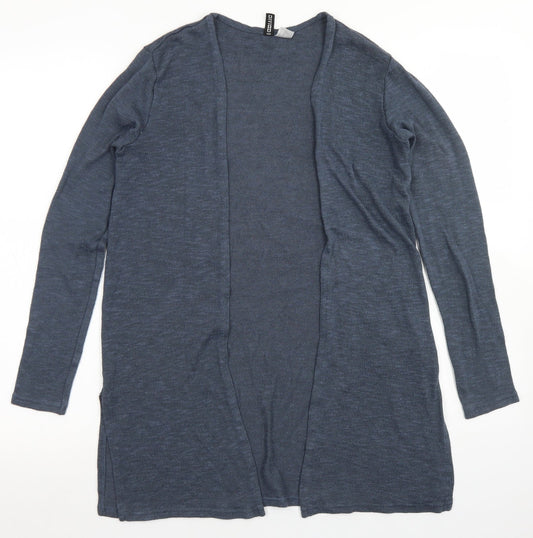 Divided Womens Blue Round Neck  Polyester Cardigan Jumper Size XS