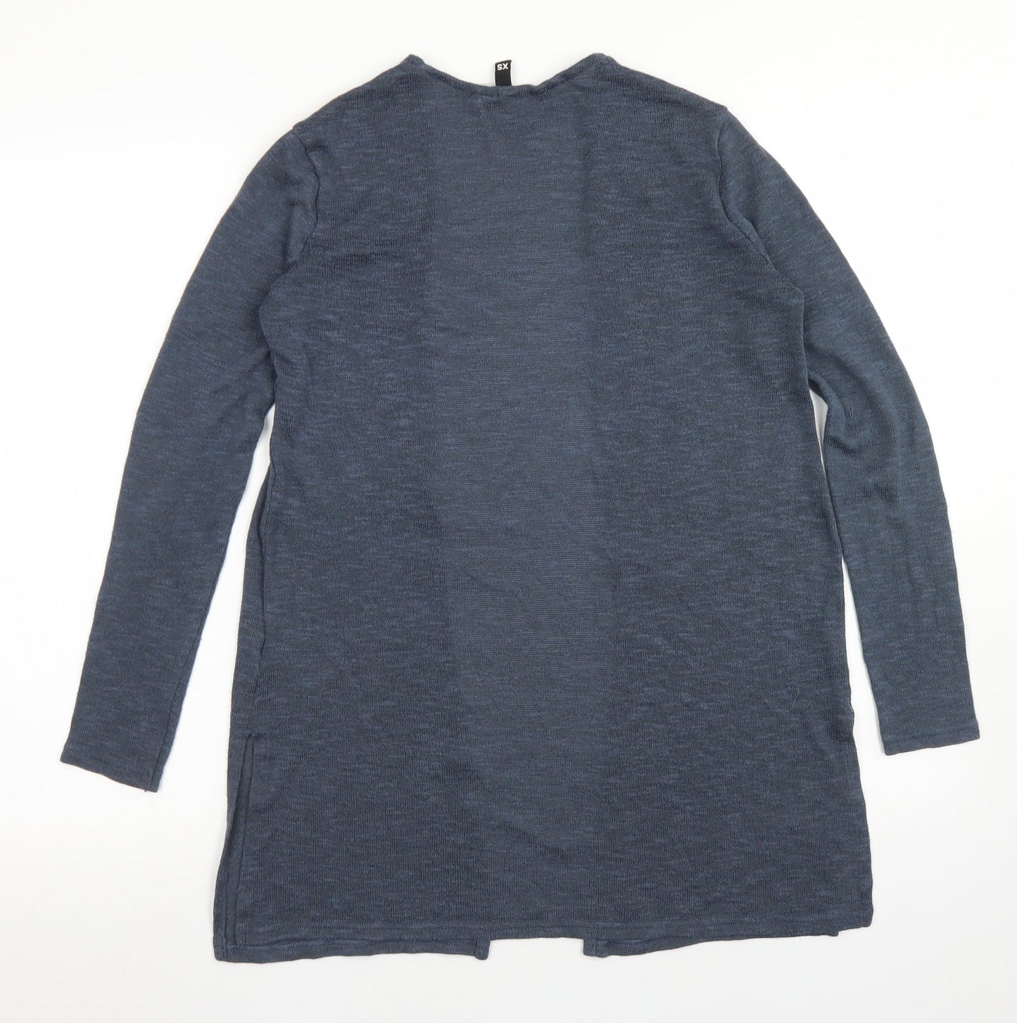 Divided Womens Blue Round Neck  Polyester Cardigan Jumper Size XS