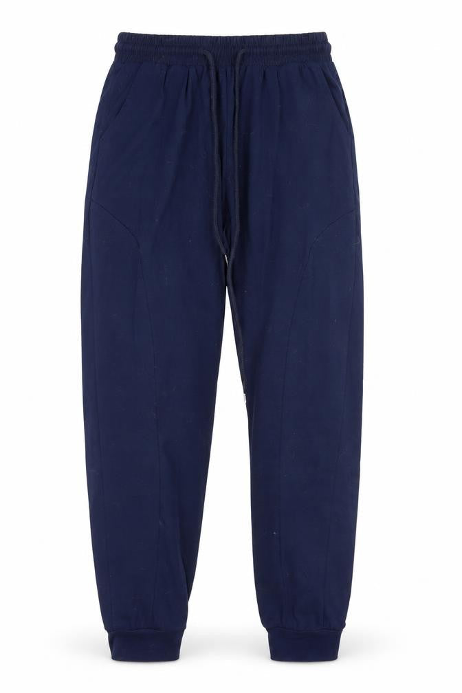 Howiton Womens Blue  Cotton Jogger Trousers Size S L25 in Regular Drawstring