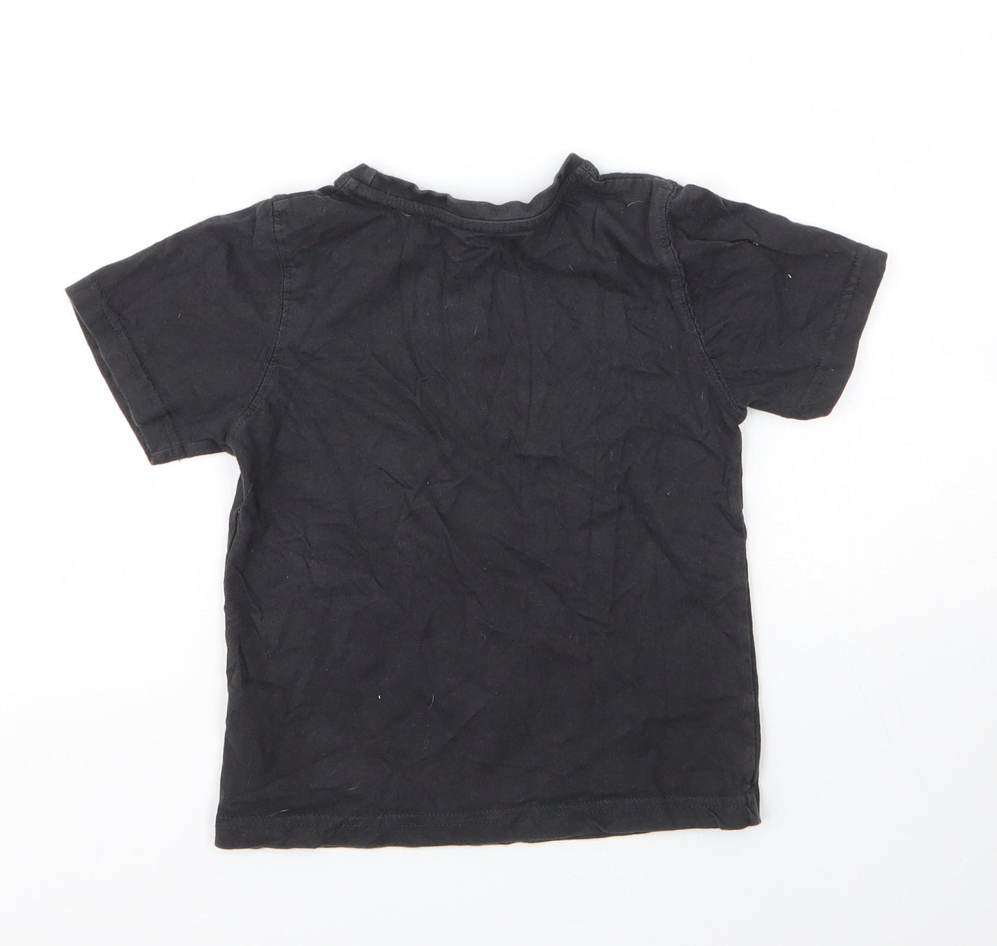 TU Boys Grey  Cotton Basic T-Shirt Size 4 Years Round Neck