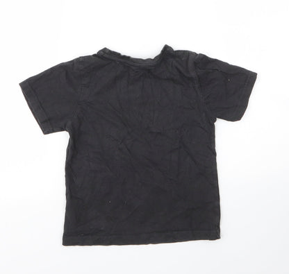 Tu Boys Grey  Cotton Basic T-Shirt Size 4 Years Round Neck