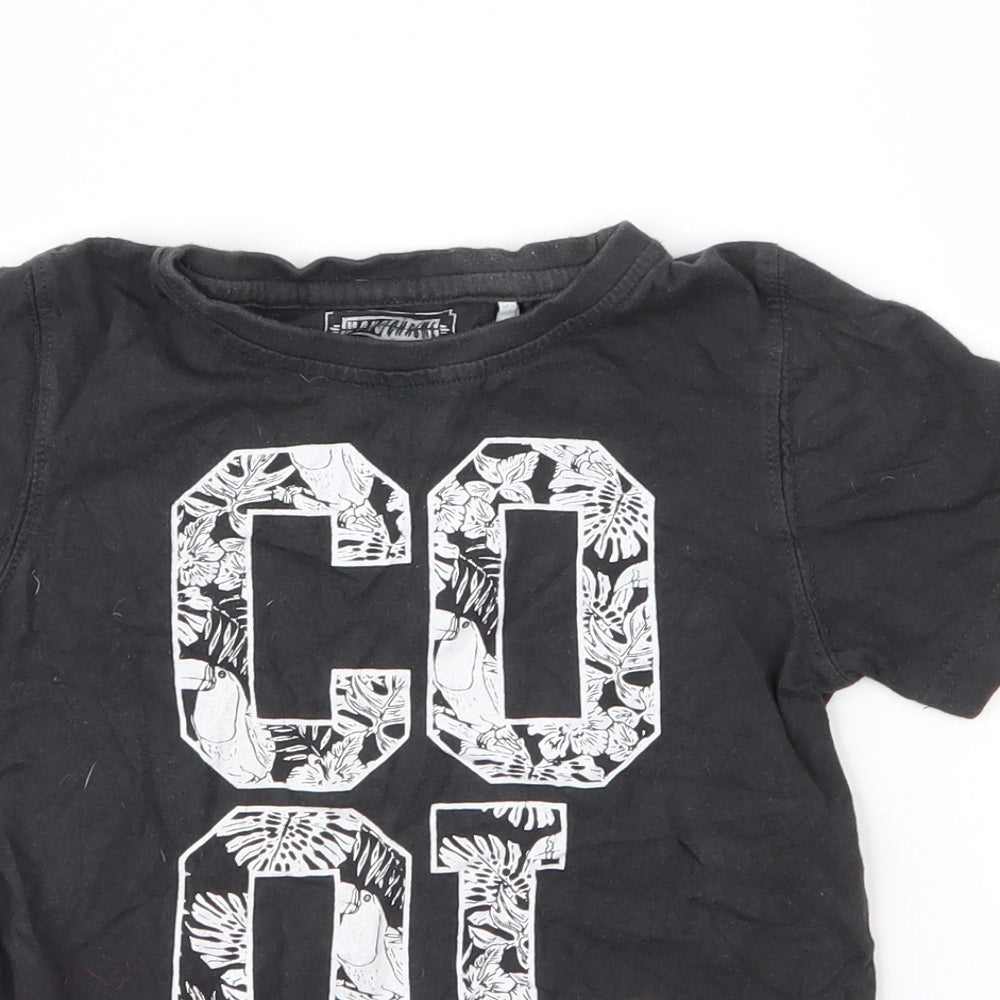 TU Boys Grey  Cotton Basic T-Shirt Size 4 Years Round Neck