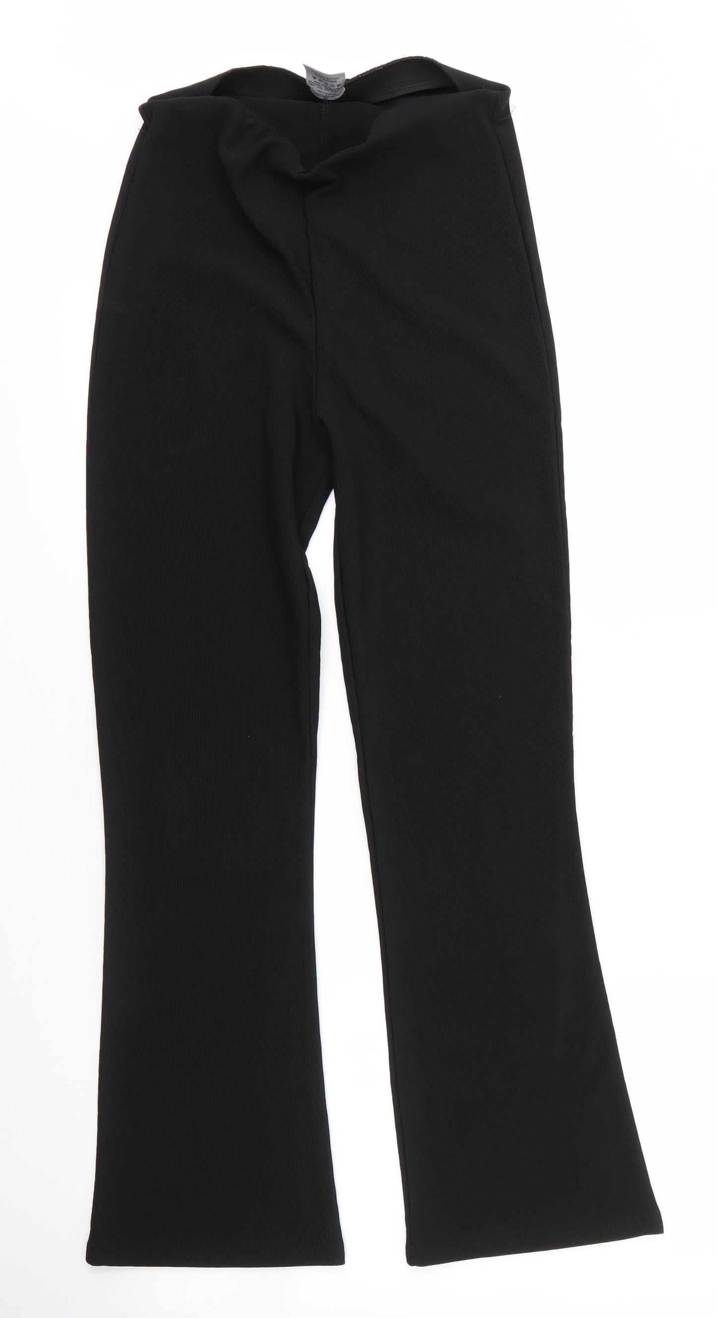 XE Womens Black  Polyester Trousers  Size 10 L28 in Regular