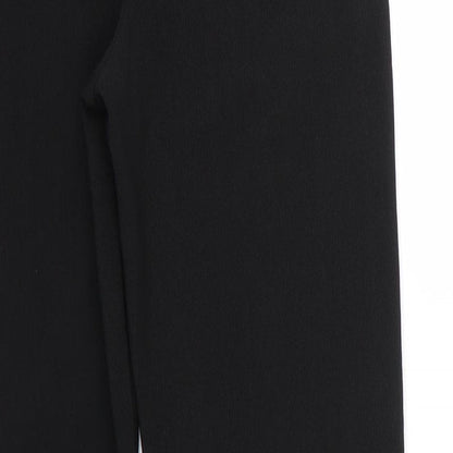 XE Womens Black  Polyester Trousers  Size 10 L28 in Regular