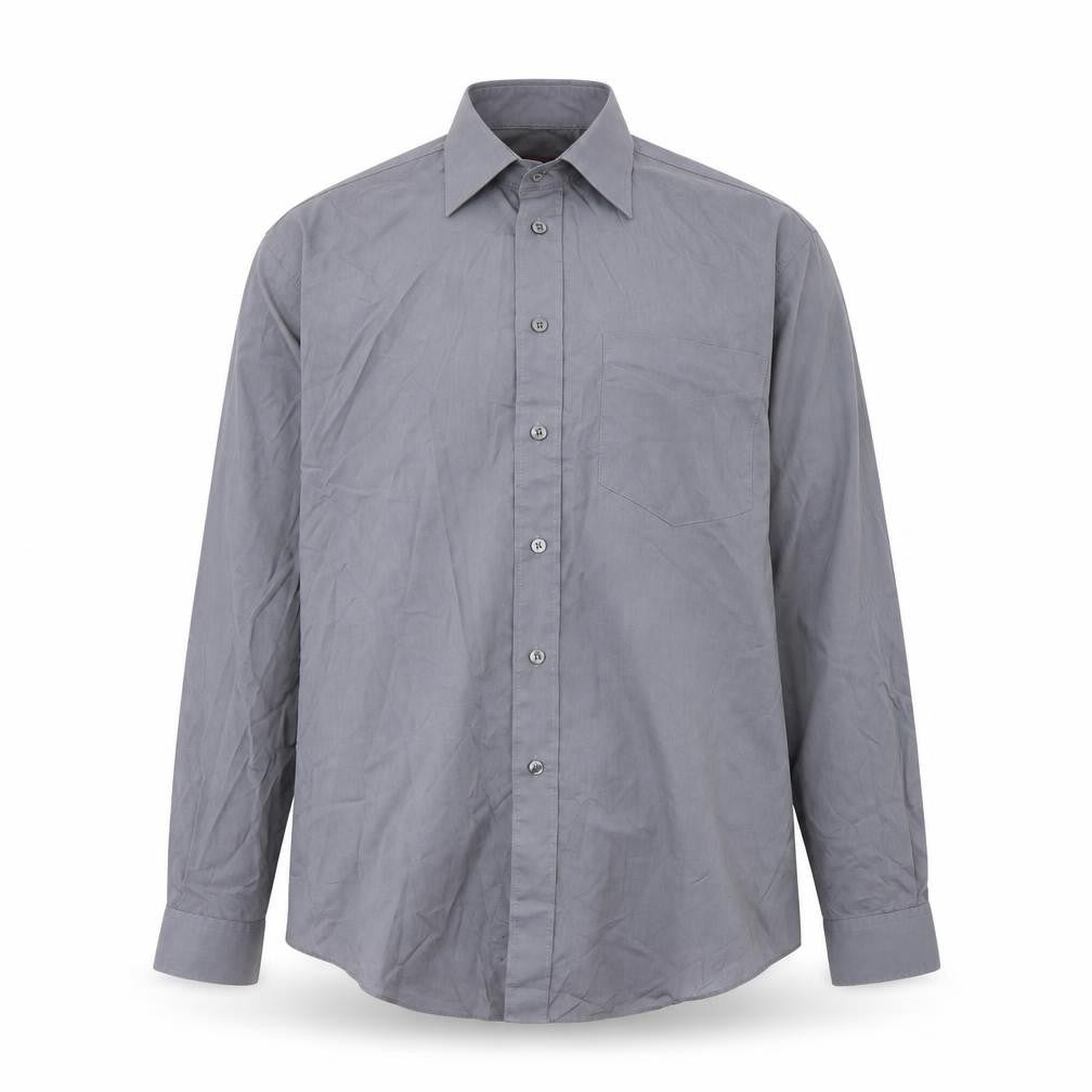 Burton Mens Grey  Cotton  Button-Up Size 16 Collared Button