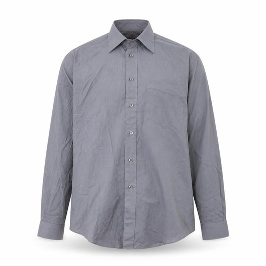 Burton Mens Grey  Cotton  Button-Up Size 16 Collared Button
