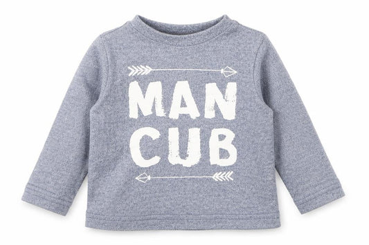 F&F Boys Grey  Cotton Basic T-Shirt Size 6-9 Months Round Neck