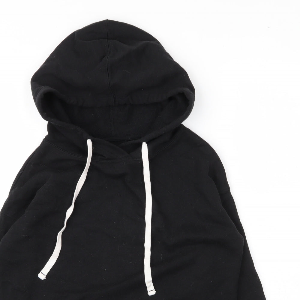 Preworn Mens Black  Cotton Pullover Hoodie Size XS