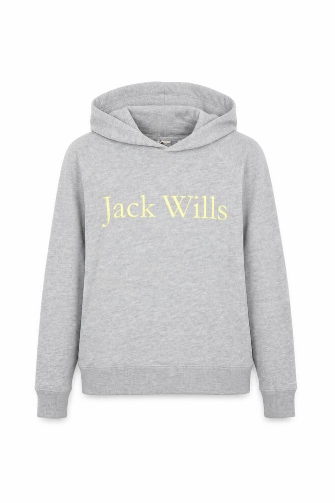 Jack Wills Womens Grey  Cotton Pullover Hoodie Size 6
