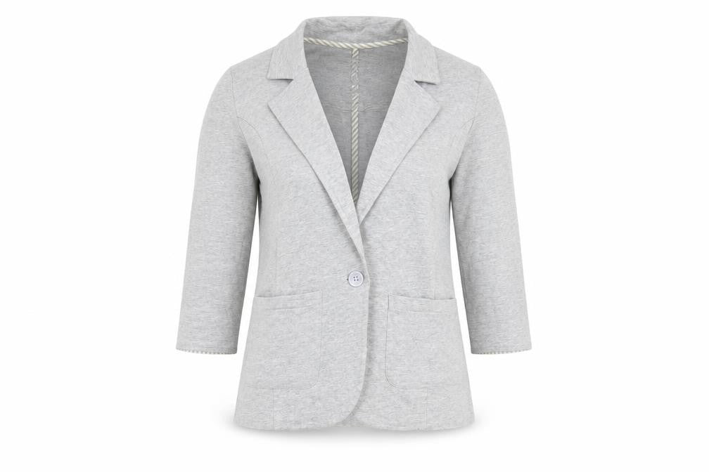 Primark Womens Grey  Cotton Jacket Blazer Size 8