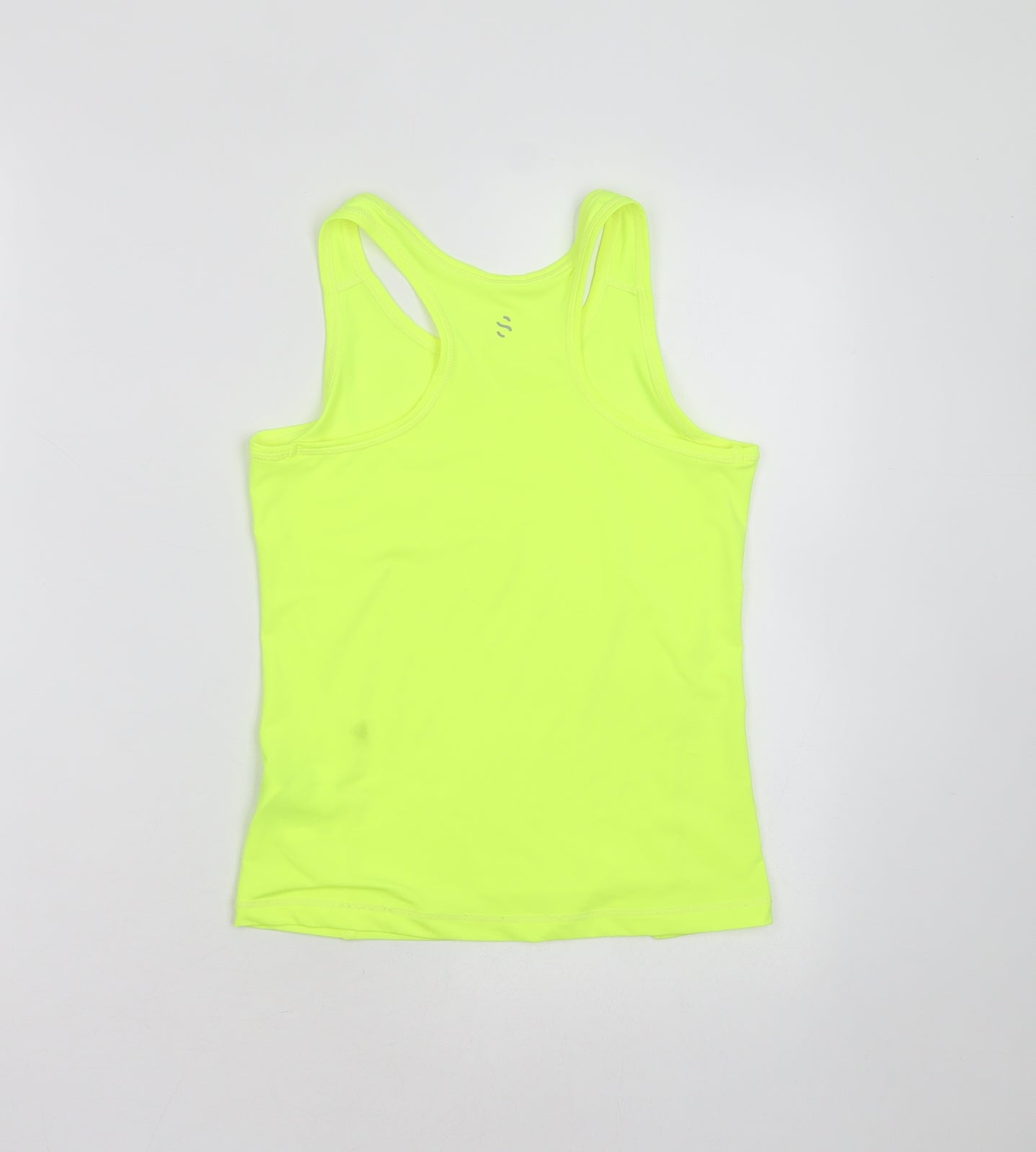 H&M Girls Yellow  Polyester Basic Tank Size 8-9 Years Round Neck  - active wear