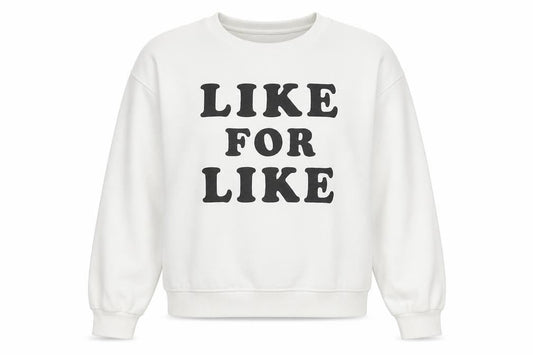 Bershka Womens White  Cotton Blend Pullover Sweatshirt Size L   - like for like