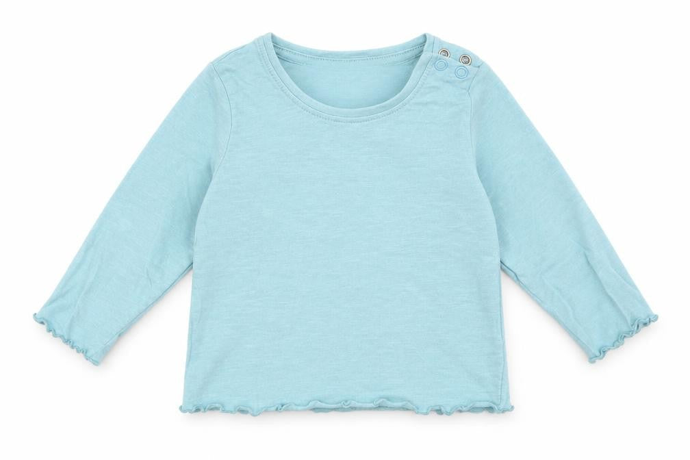 Primark Girls Blue  Cotton Basic T-Shirt Size 6-9 Months Round Neck