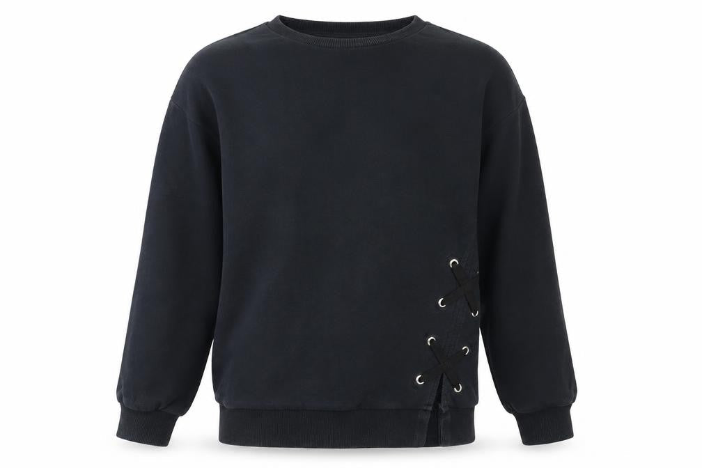 TU Girls Black  Cotton Pullover Sweatshirt Size 10 Years