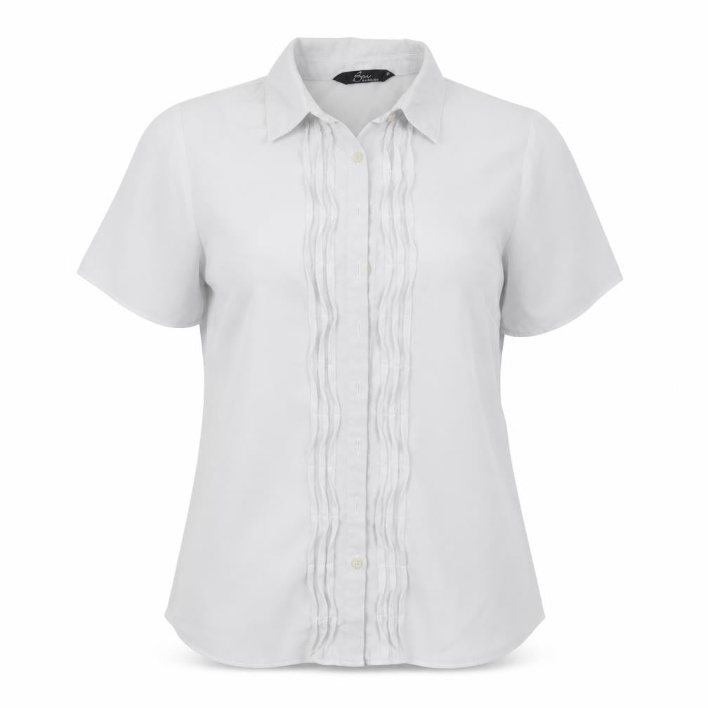 Bonmarché Womens Grey Polyester Basic Button-Up Size 12 Collared