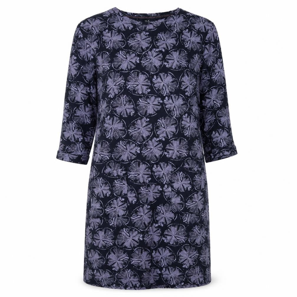 EWM Womens Blue  Cotton Shift  Size 14  Round Neck