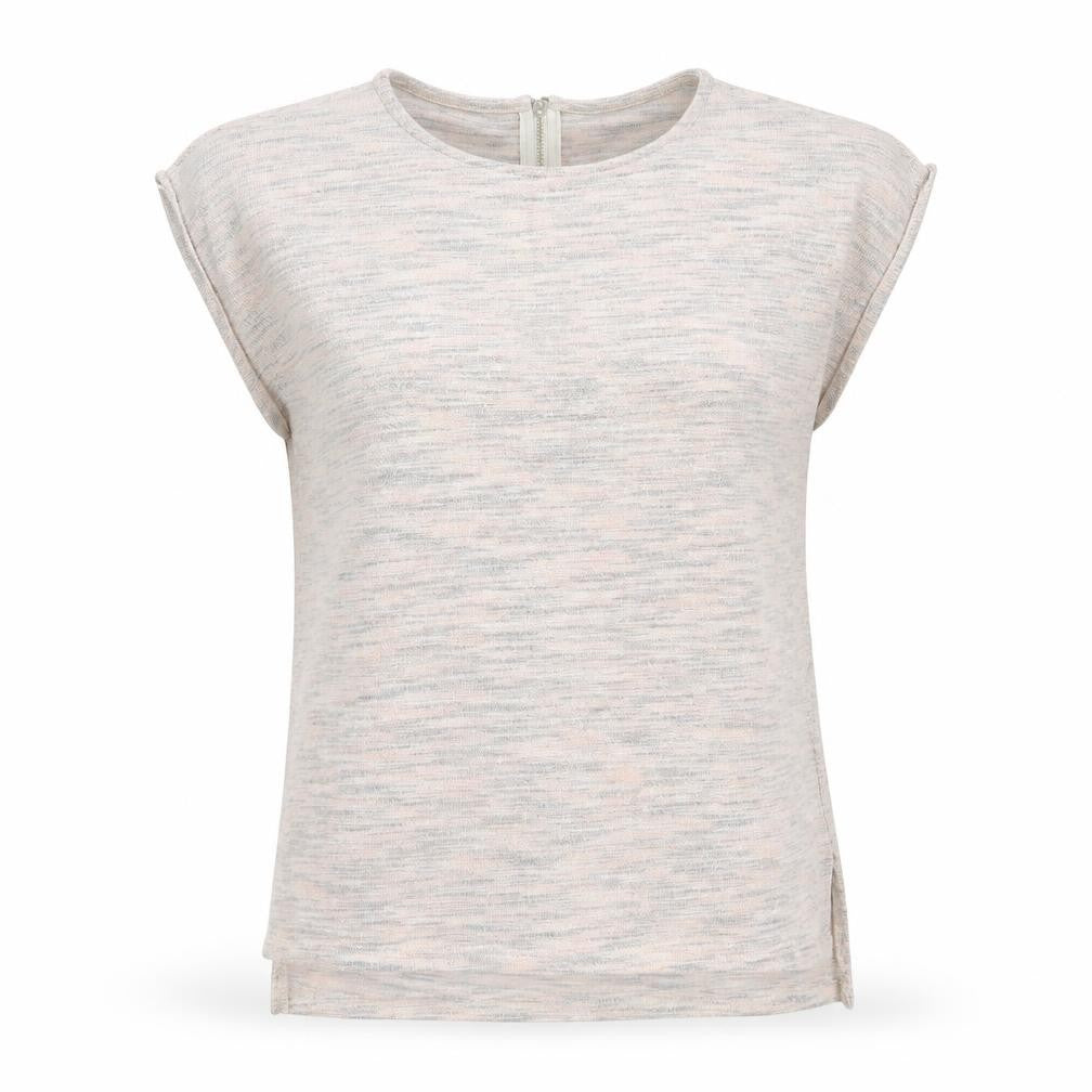 Warehouse Womens Ivory  Polyester Basic T-Shirt Size 10 Round Neck
