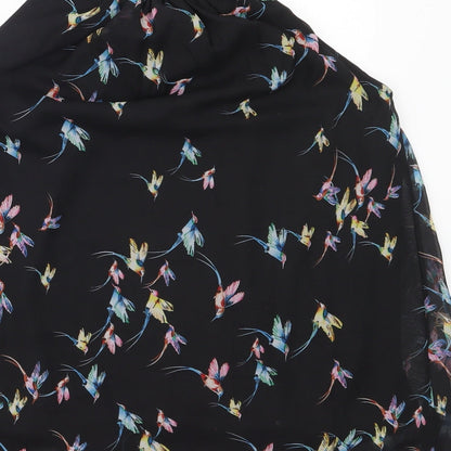 Preloved Izabel London Womens Black  Polyester Basic Blouse Size 10 Round Neck - Label