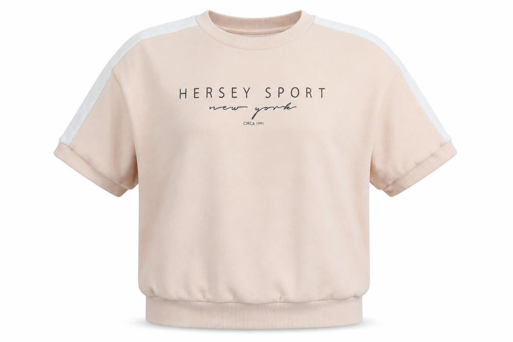 Hersey Womens Pink  Cotton Pullover Sweatshirt Size 10