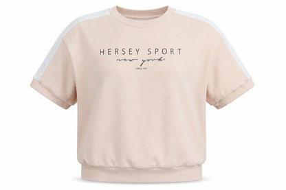 Hersey Womens Pink  Cotton Pullover Sweatshirt Size 10