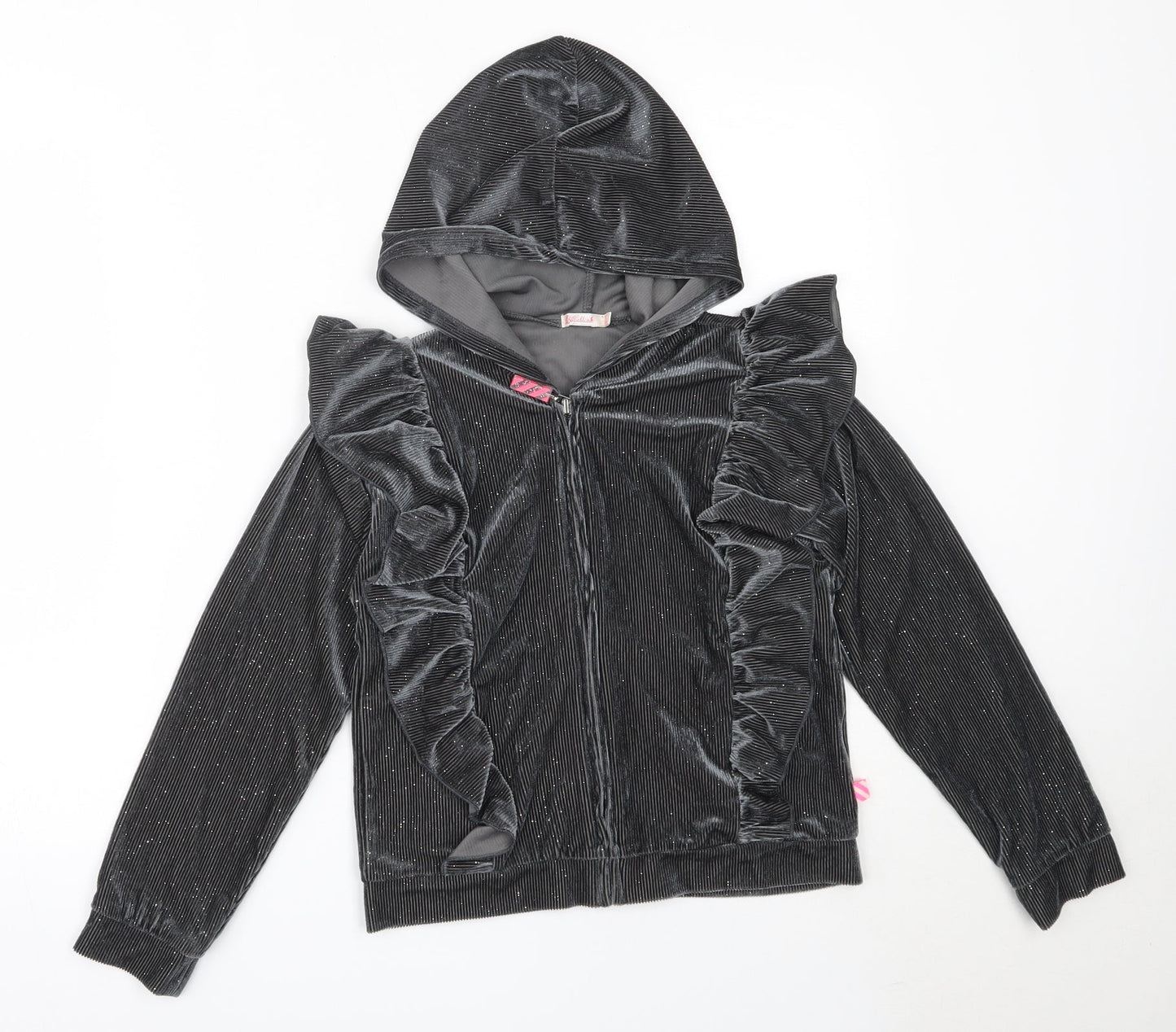 Billieblush Womens Grey  Polyester Full Zip Hoodie Size 10