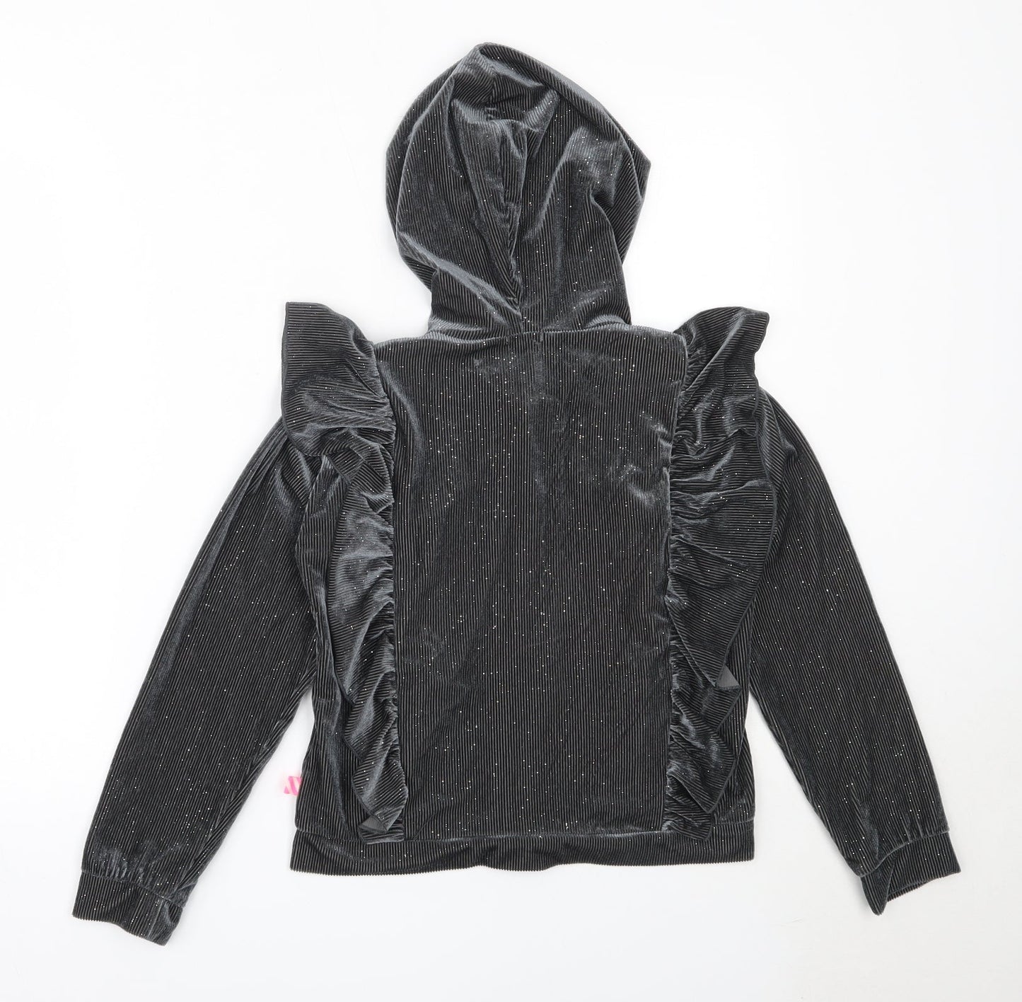 Billieblush Womens Grey  Polyester Full Zip Hoodie Size 10