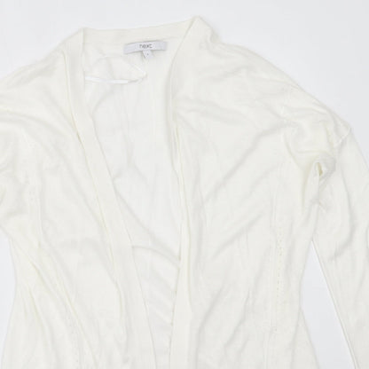 Next Womens White Round Neck  Acrylic Pullover Jumper Size 8