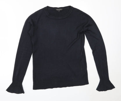 Dorothy Perkins Womens Blue Round Neck  Acrylic Pullover Jumper Size 10