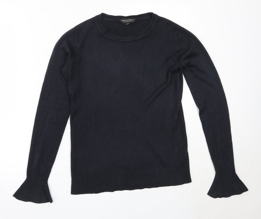 Dorothy Perkins Womens Blue Round Neck  Acrylic Pullover Jumper Size 10