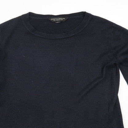 Dorothy Perkins Womens Blue Round Neck  Acrylic Pullover Jumper Size 10