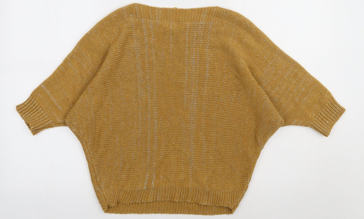 Amanti Womens Yellow  Acrylic Pullover Sweatshirt Size S  Pullover