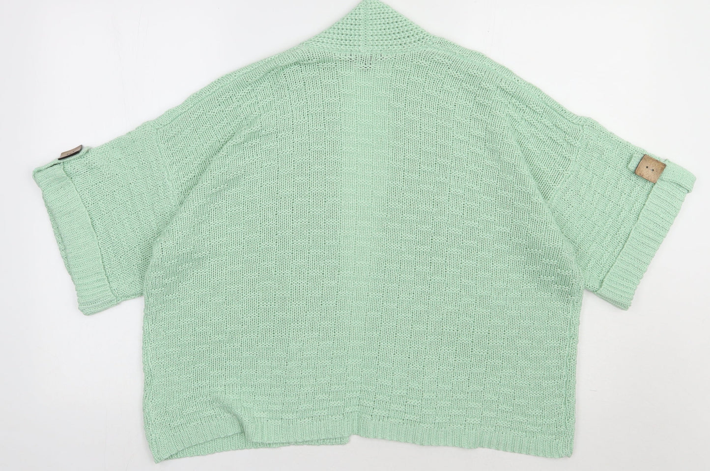 Marble Womens Green V-Neck  Acrylic Cardigan Jumper Size 4