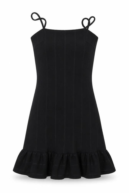 In the Style Womens Black  Polyester Mini  Size 8  Off the Shoulder