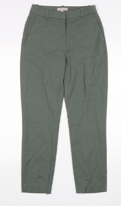 Preloved H&M Womens Green  Polyester Trousers  Size 6 L27 in Regular - Front