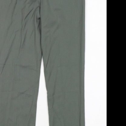 Preloved H&M Womens Green  Polyester Trousers  Size 6 L27 in Regular - Label