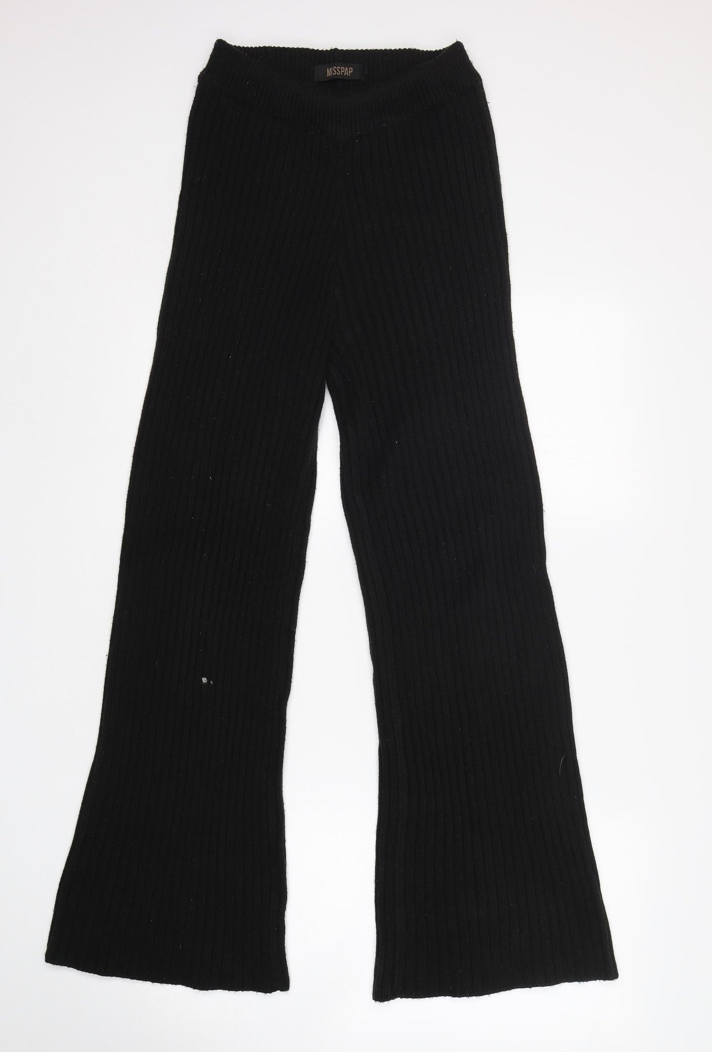 Misspap Womens Black  Viscose Sweatpants Trousers Size S L30 in Regular