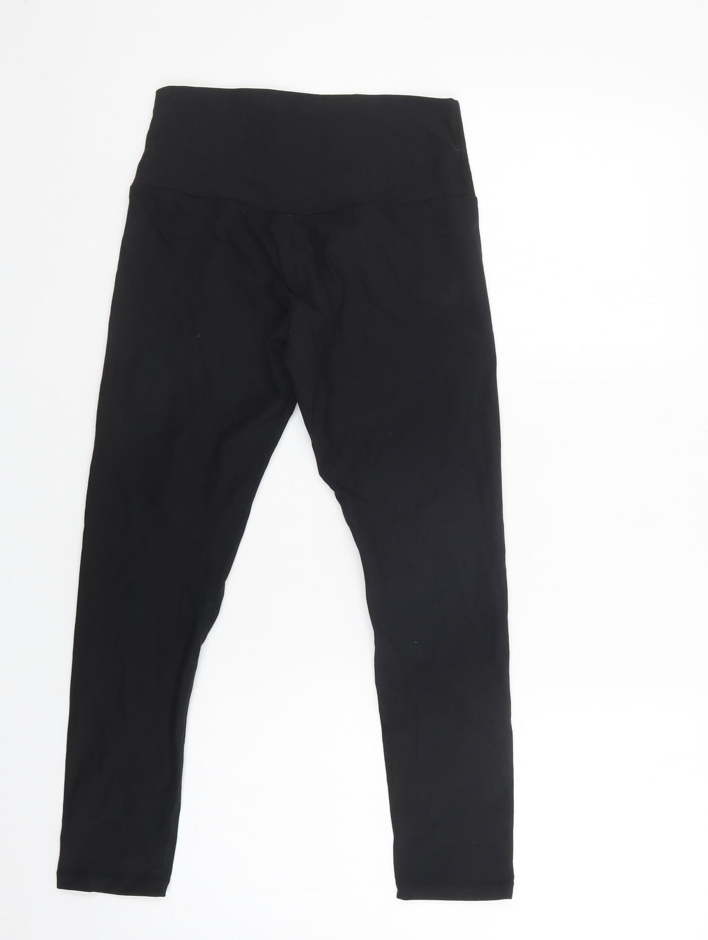 Preworn Womens Black  Polyester Compression Leggings Size M L25 in Regular