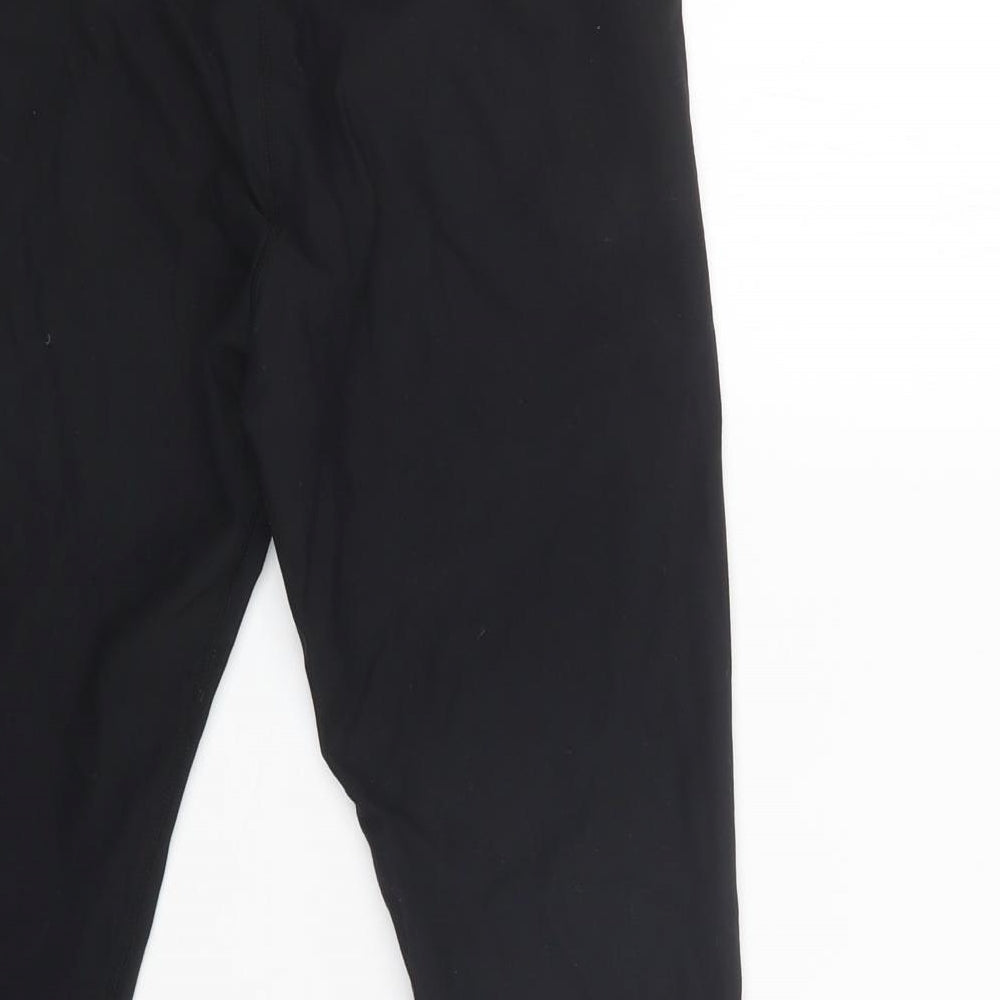 Preworn Womens Black  Polyester Compression Leggings Size M L25 in Regular