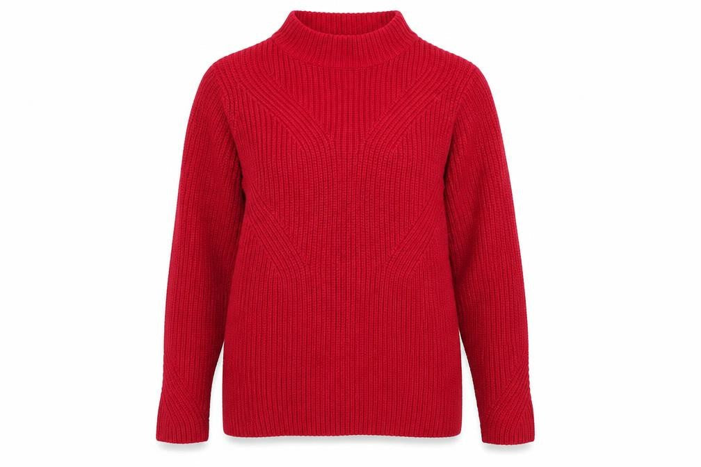 Damart Womens Purple Mock Neck  Acrylic Pullover Jumper Size 14