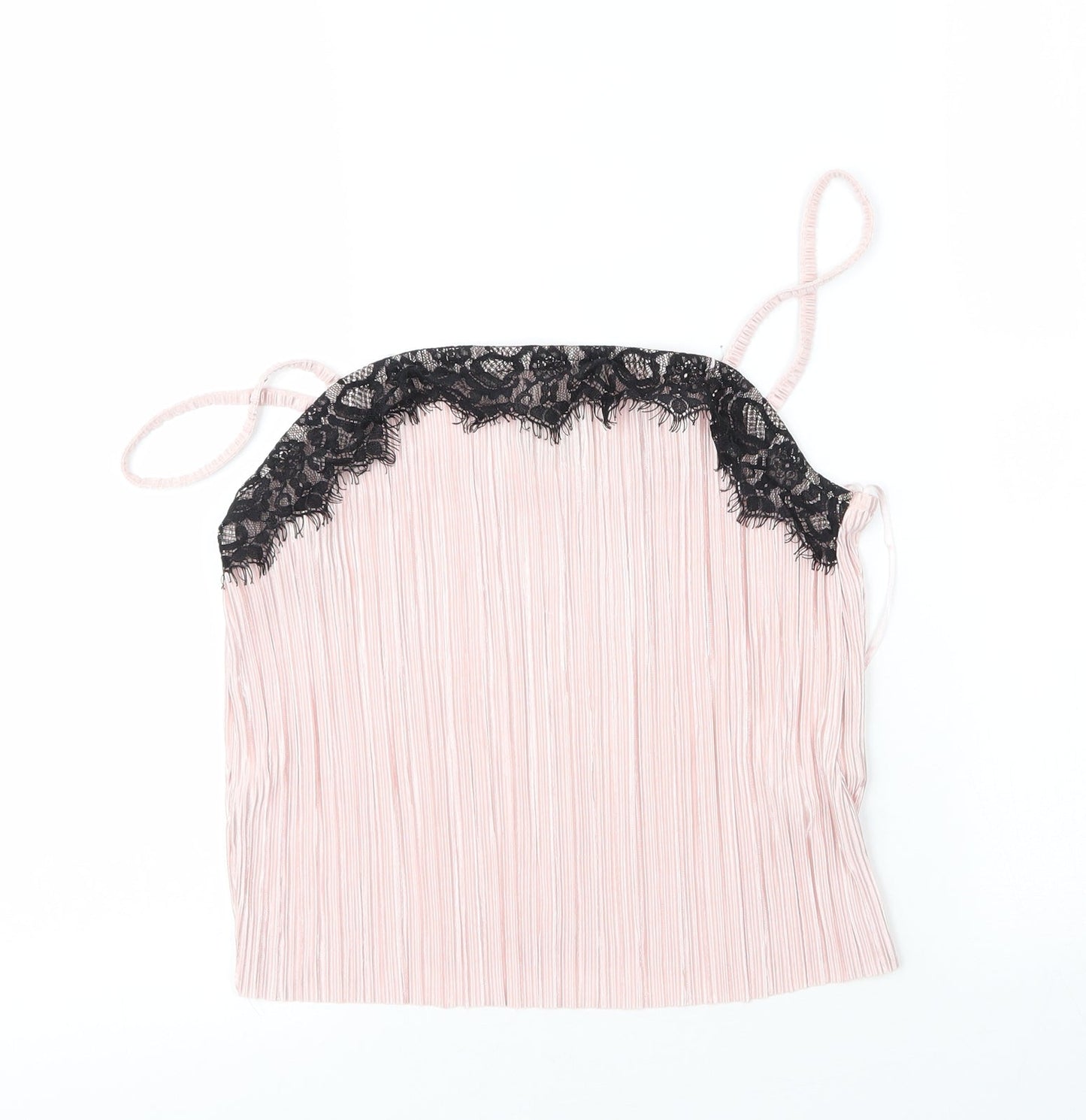 Miss Selfridge Womens Pink  Polyester Camisole Blouse Size 8 Round Neck