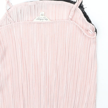 Miss Selfridge Womens Pink  Polyester Camisole Blouse Size 8 Round Neck