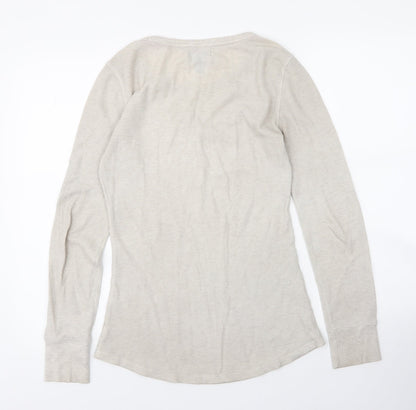 Gap Womens Beige Round Neck  Cotton Pullover Jumper Size S
