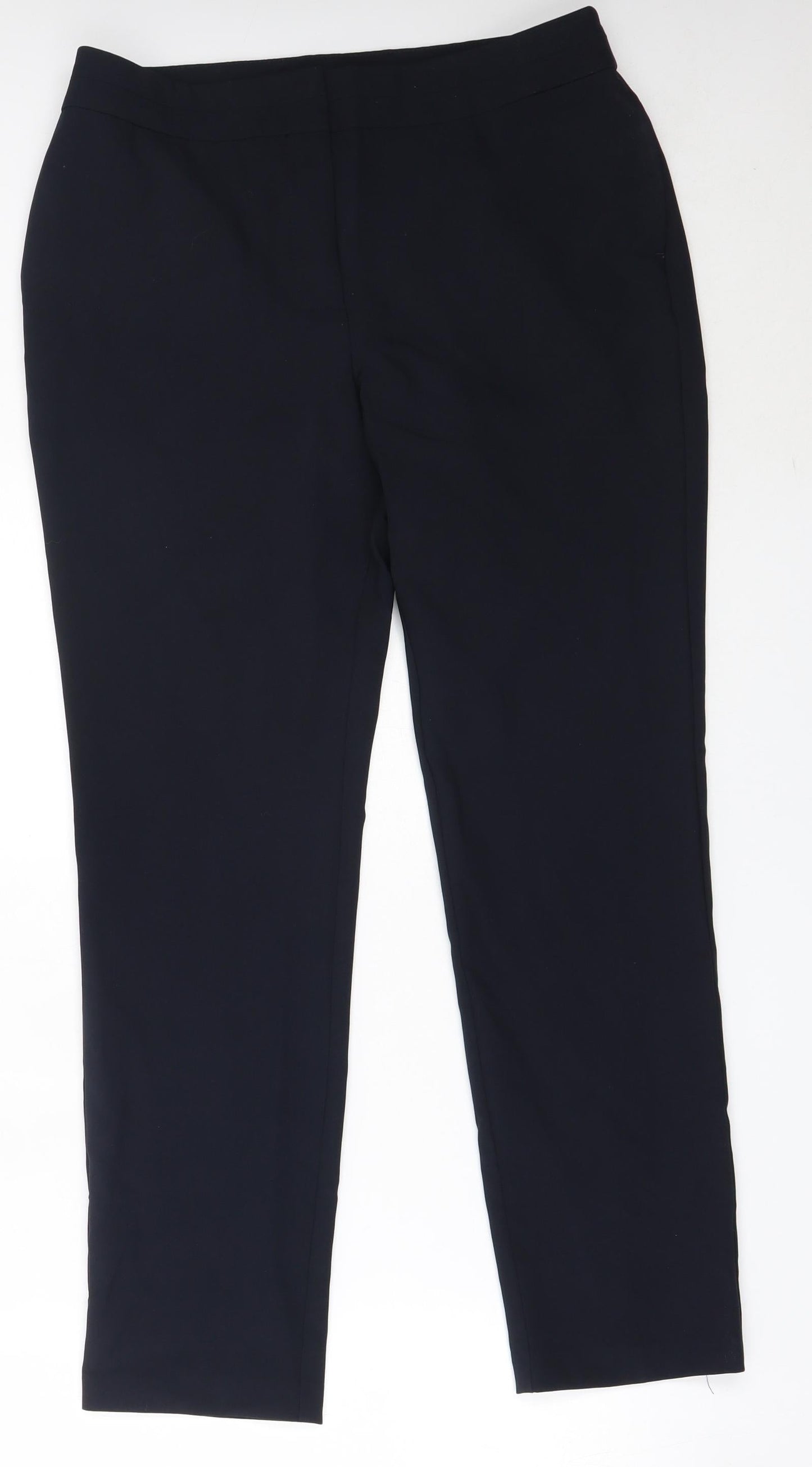 Preworn Womens Blue  Polyester Trousers  Size 10 L27 in Regular
