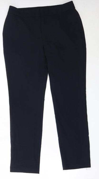 Preworn Womens Blue  Polyester Trousers  Size 10 L27 in Regular
