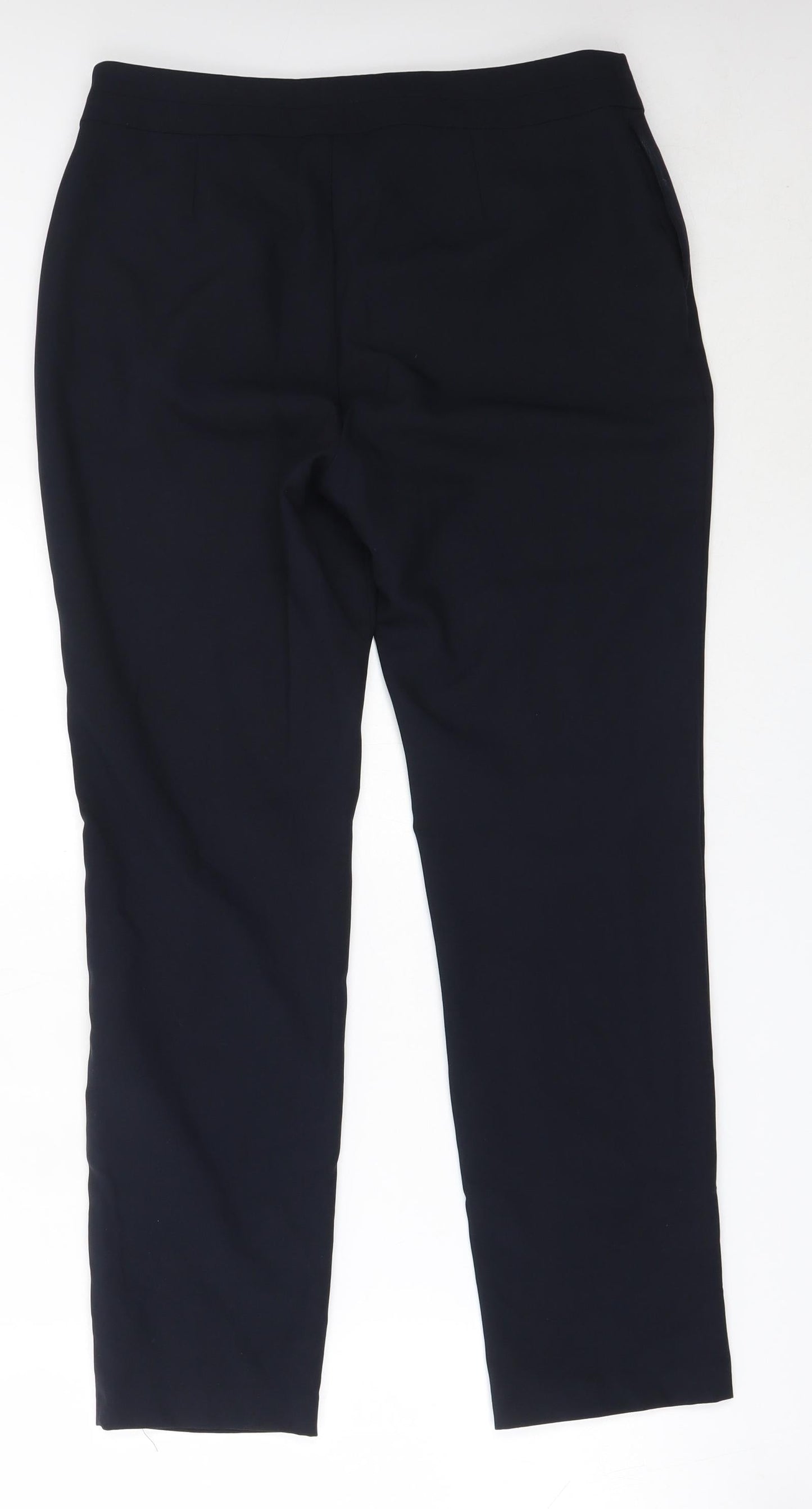 Preworn Womens Blue  Polyester Trousers  Size 10 L27 in Regular