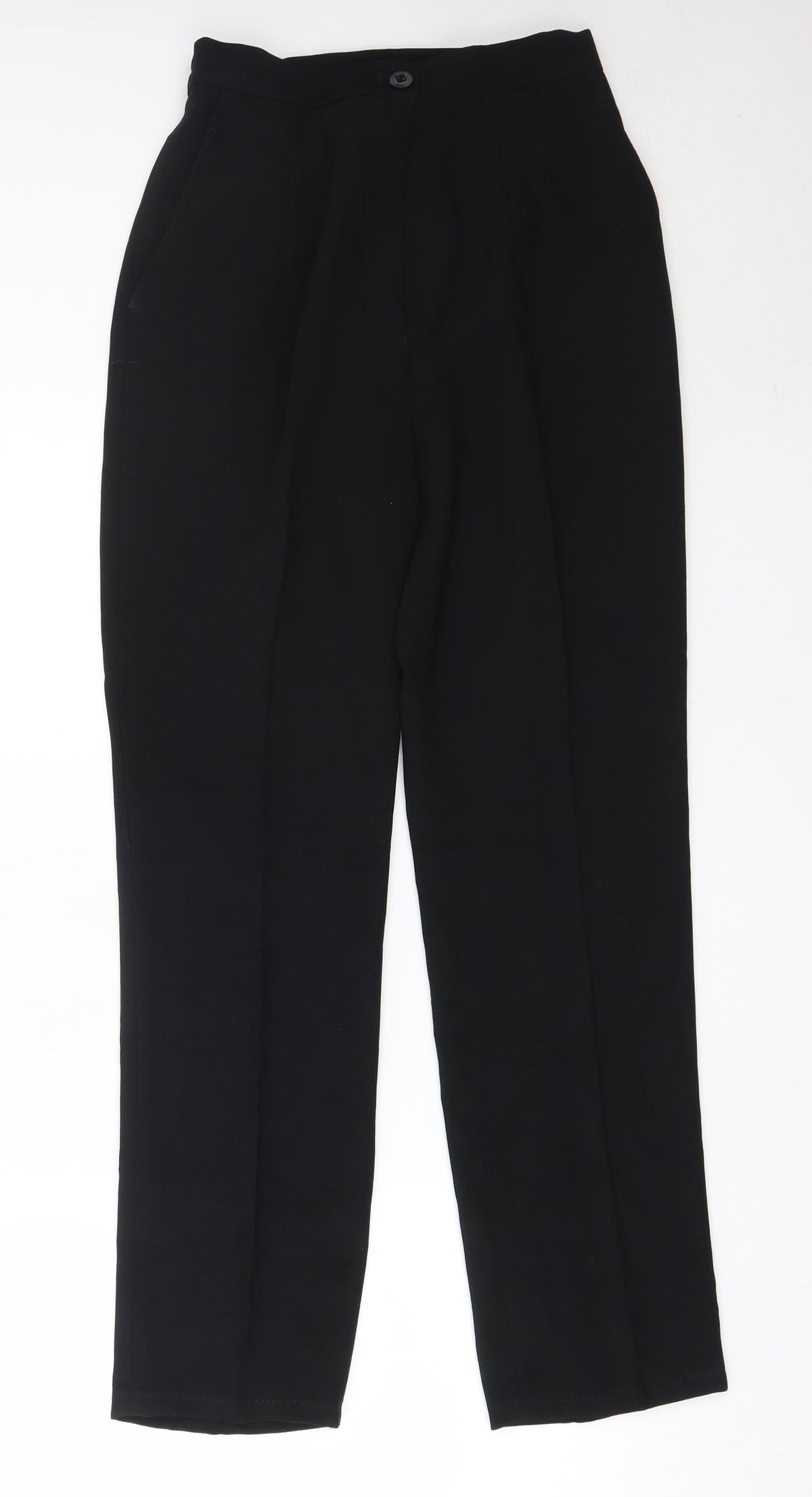 Preworn Womens Black  Polyester Trousers  Size 38 L29 in Regular