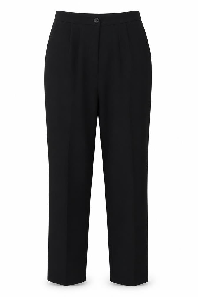Preworn Womens Black  Polyester Trousers  Size 38 L29 in Regular